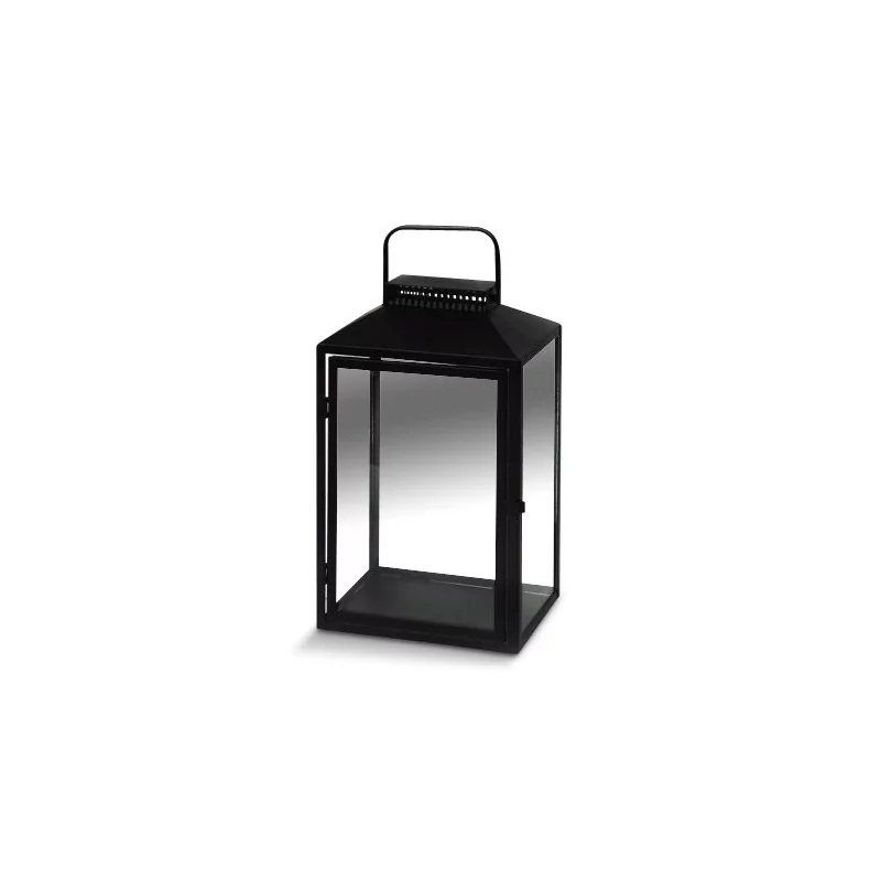 "Royal" lantern in black metal, glass panels. - Moinat - Standing lamps